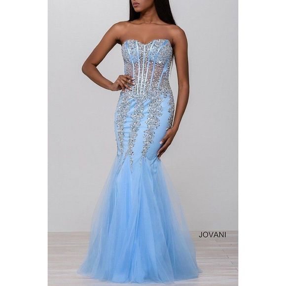 Blue Jovani Size Mermaid dress